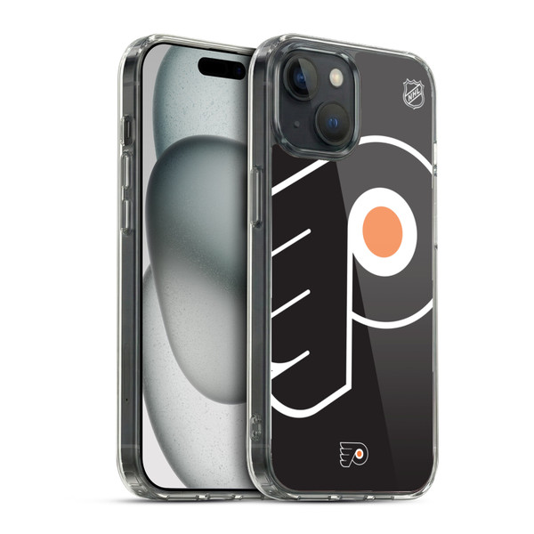 NHL Philadelphia Flyers Oversized Soft Gel Case for Apple iPhone 15 & MagSafe