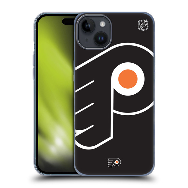 NHL Philadelphia Flyers Oversized Soft Gel Case for Apple iPhone 15 Plus