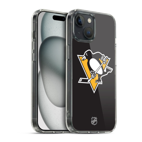 NHL Pittsburgh Penguins Plain Soft Gel Case for Apple iPhone 15 & MagSafe
