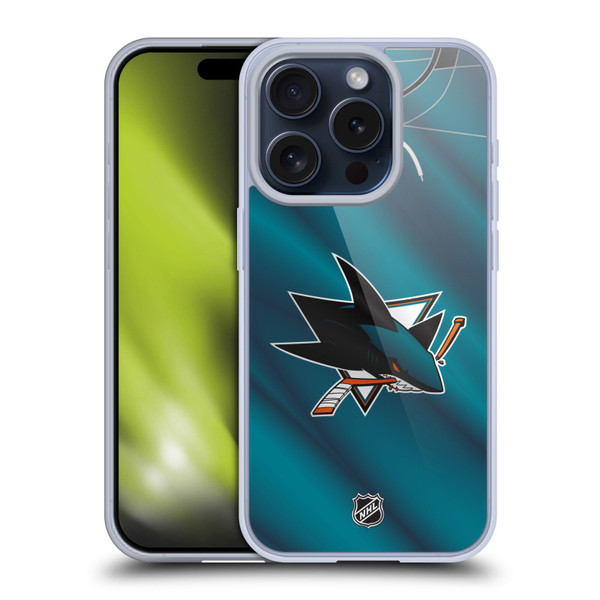 NHL San Jose Sharks Jersey Soft Gel Case for Apple iPhone 15 Pro