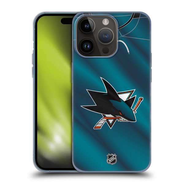 NHL San Jose Sharks Jersey Soft Gel Case for Apple iPhone 15 Pro