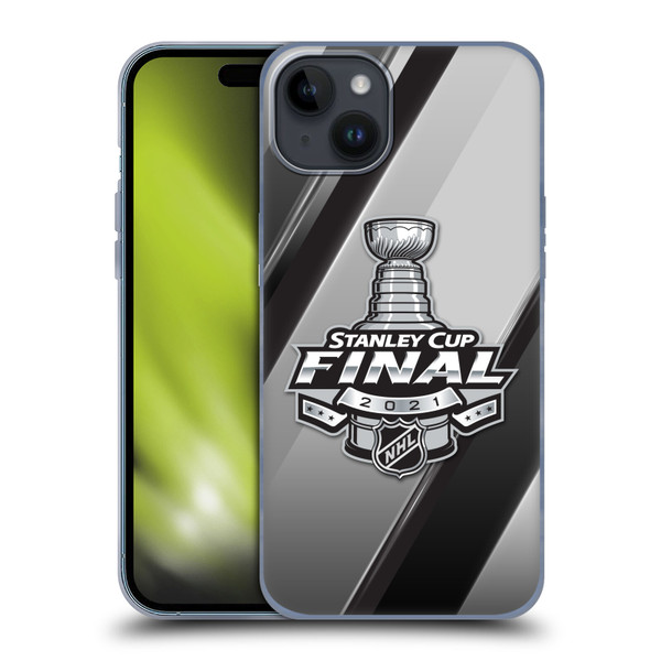 NHL 2021 Stanley Cup Final Stripes 2 Soft Gel Case for Apple iPhone 15 Plus