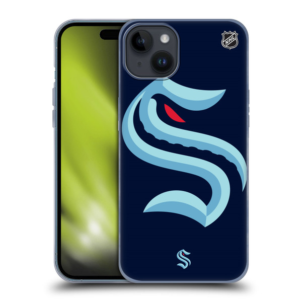 NHL Seattle Kraken Oversized Soft Gel Case for Apple iPhone 15 Plus