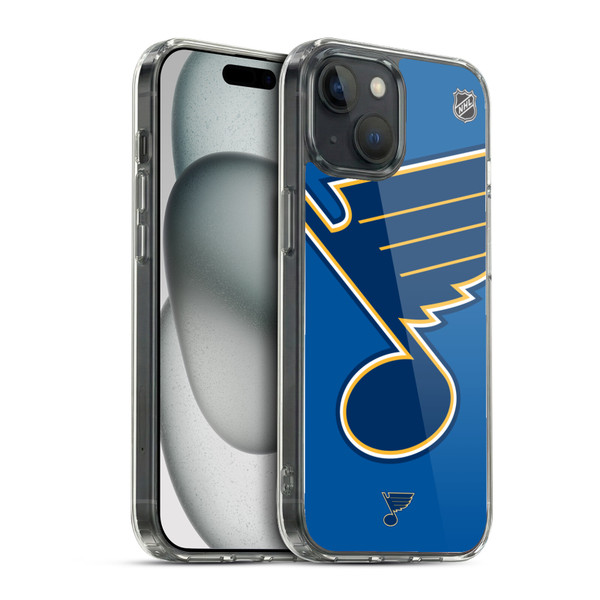 NHL St Louis Blues Oversized Soft Gel Case for Apple iPhone 15 & MagSafe