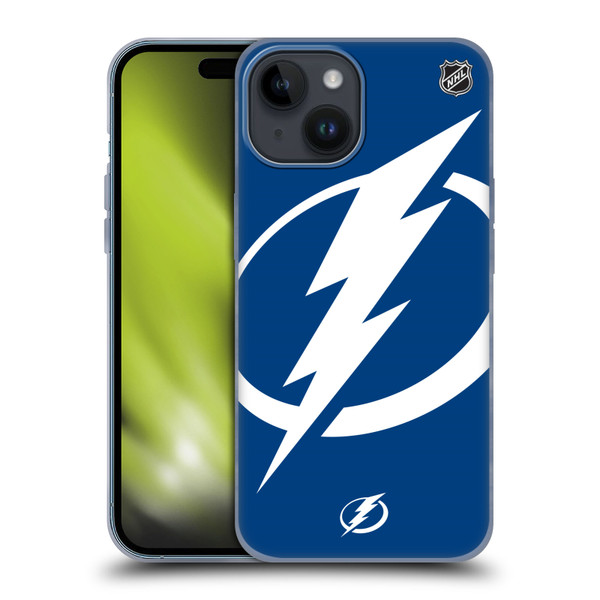 NHL Tampa Bay Lightning Oversized Soft Gel Case for Apple iPhone 15