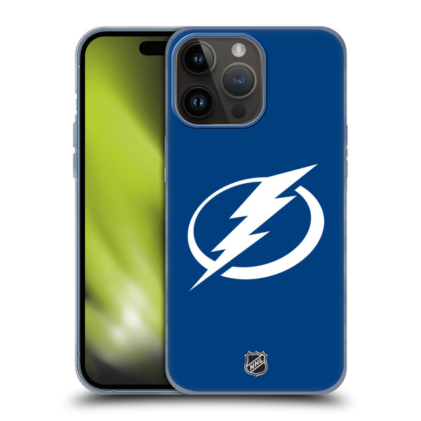 NHL Tampa Bay Lightning Plain Soft Gel Case for Apple iPhone 15 Pro Max