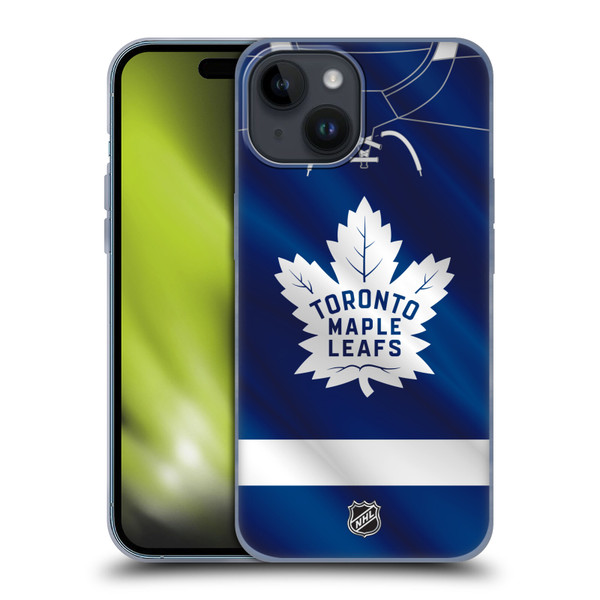 NHL Toronto Maple Leafs Jersey Soft Gel Case for Apple iPhone 15
