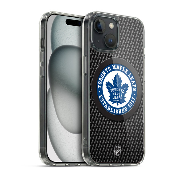 NHL Toronto Maple Leafs Puck Texture Soft Gel Case for Apple iPhone 15 & MagSafe