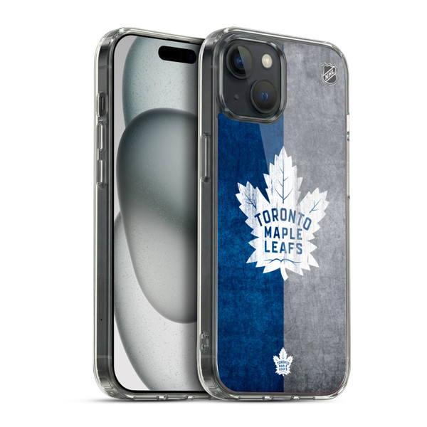 NHL Toronto Maple Leafs Half Distressed Soft Gel Case for Apple iPhone 15 Plus & MagSafe