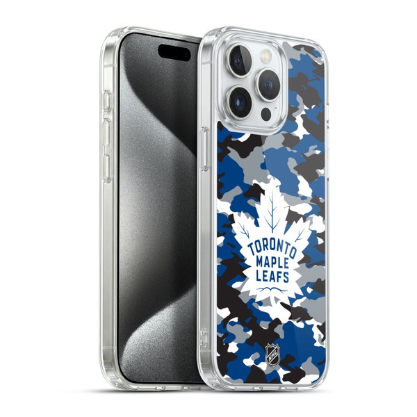NHL Toronto Maple Leafs Camouflage Soft Gel Case for Apple iPhone 15 Pro Max & MagSafe