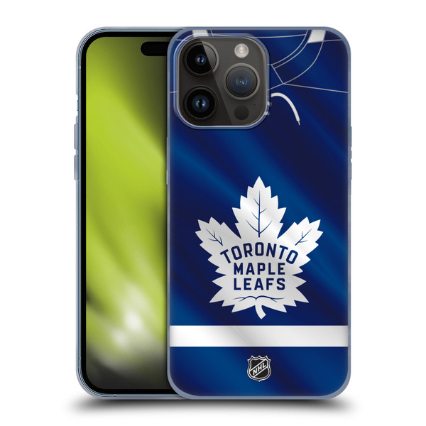 NHL Toronto Maple Leafs Jersey Soft Gel Case for Apple iPhone 15 Pro Max