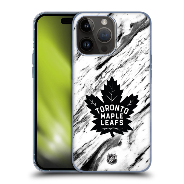 NHL Toronto Maple Leafs Marble Soft Gel Case for Apple iPhone 15 Pro Max