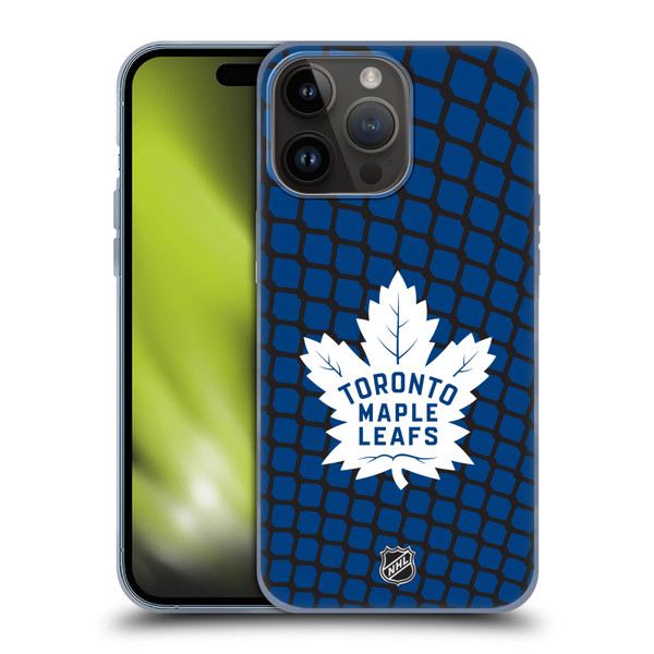 NHL Toronto Maple Leafs Net Pattern Soft Gel Case for Apple iPhone 15 Pro Max