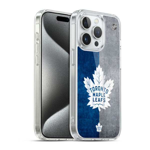 NHL Toronto Maple Leafs Half Distressed Soft Gel Case for Apple iPhone 15 Pro & MagSafe