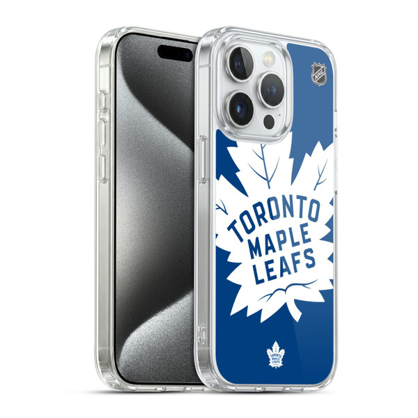 NHL Toronto Maple Leafs Oversized Soft Gel Case for Apple iPhone 15 Pro & MagSafe
