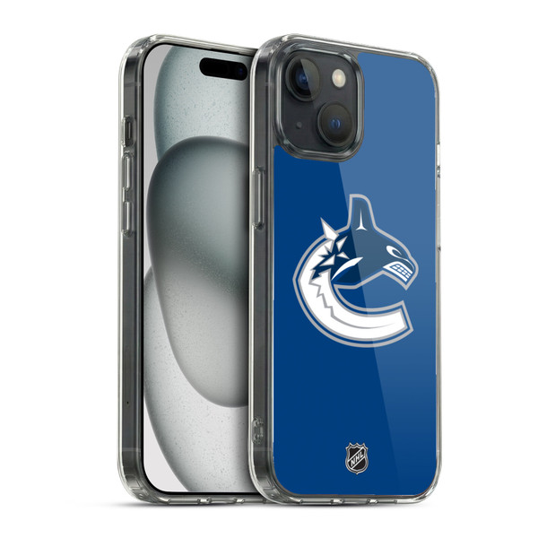 NHL Vancouver Canucks Plain Soft Gel Case for Apple iPhone 15 & MagSafe