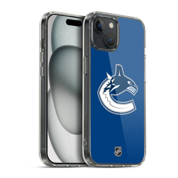 NHL Vancouver Canucks Plain Soft Gel Case for Apple iPhone 15 Plus & MagSafe