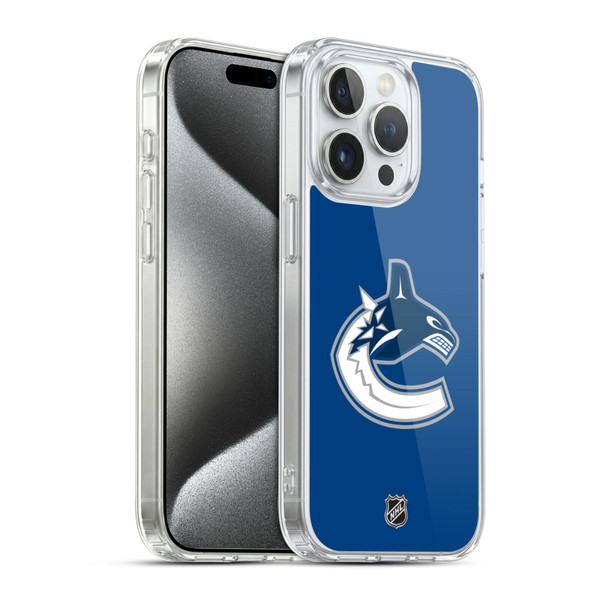 NHL Vancouver Canucks Plain Soft Gel Case for Apple iPhone 15 Pro & MagSafe