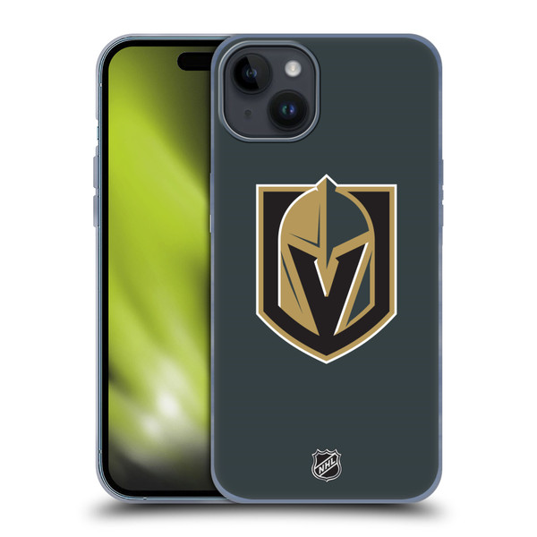 NHL Vegas Golden Knights Plain Soft Gel Case for Apple iPhone 15 Plus