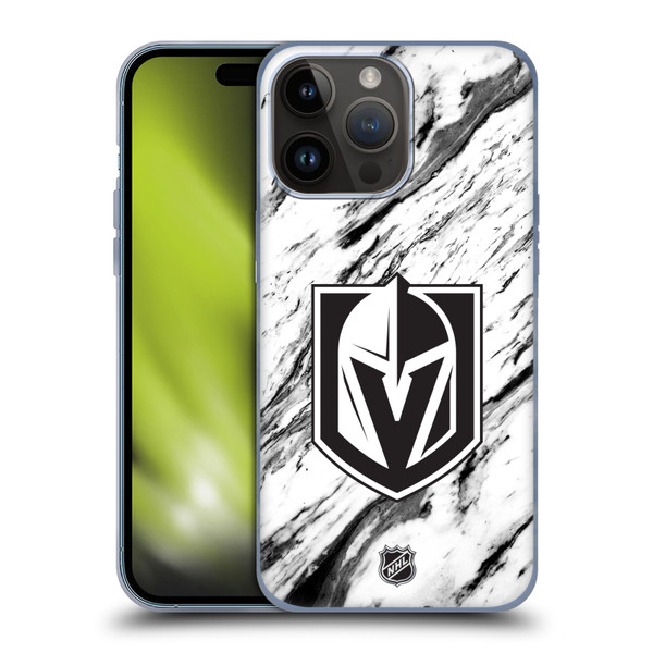NHL Vegas Golden Knights Marble Soft Gel Case for Apple iPhone 15 Pro Max