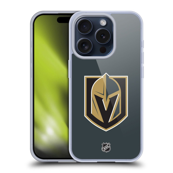 NHL Vegas Golden Knights Plain Soft Gel Case for Apple iPhone 15 Pro