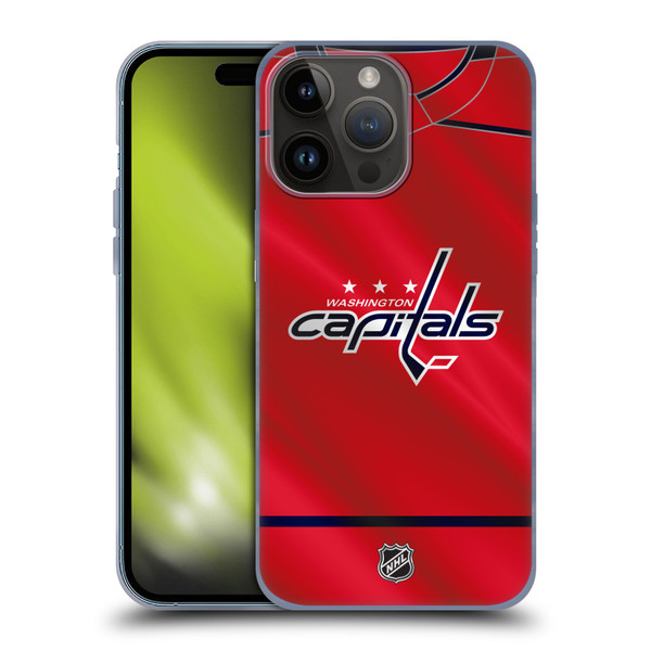 NHL Washington Capitals Jersey Soft Gel Case for Apple iPhone 15 Pro Max