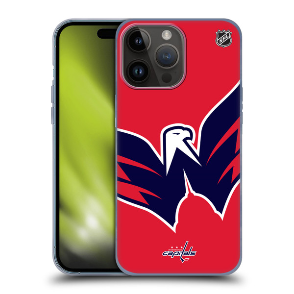 NHL Washington Capitals Oversized Soft Gel Case for Apple iPhone 15 Pro Max