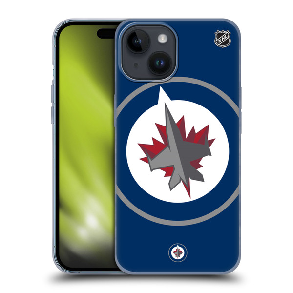 NHL Winnipeg Jets Oversized Soft Gel Case for Apple iPhone 15