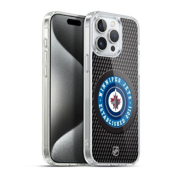 NHL Winnipeg Jets Puck Texture Soft Gel Case for Apple iPhone 15 Pro Max & MagSafe