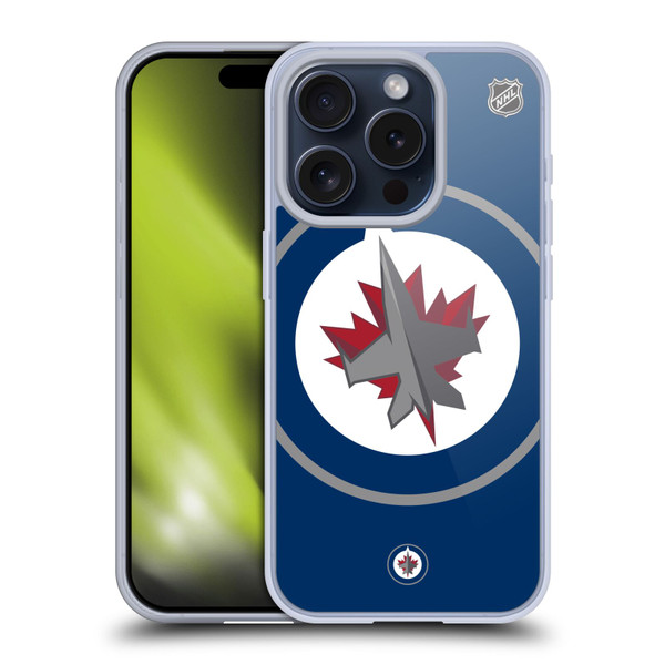 NHL Winnipeg Jets Oversized Soft Gel Case for Apple iPhone 15 Pro
