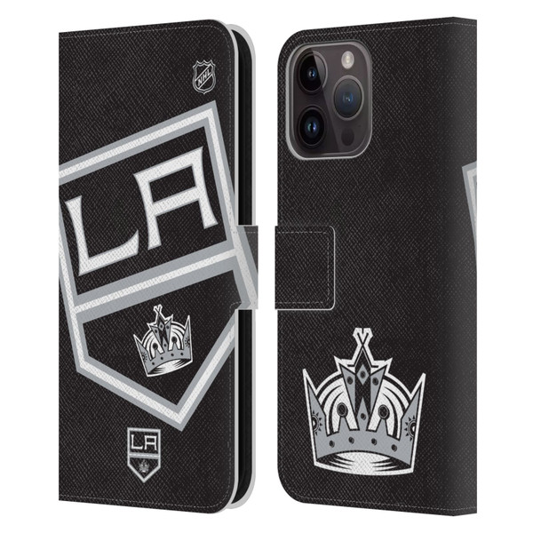 NHL Los Angeles Kings Oversized Leather Book Wallet Case Cover For Apple iPhone 15 Pro Max