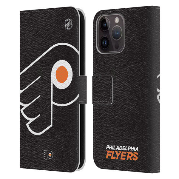 NHL Philadelphia Flyers Oversized Leather Book Wallet Case Cover For Apple iPhone 15 Pro Max