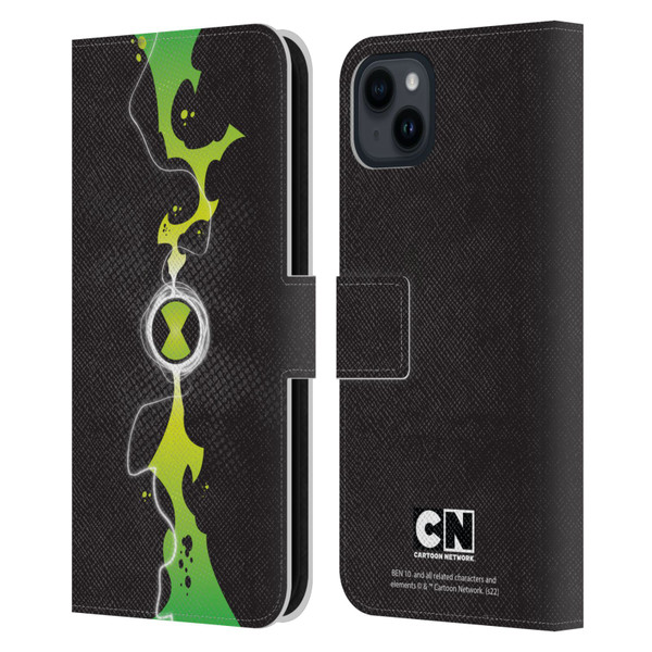 Ben 10: Omniverse Graphics Omnitrix Leather Book Wallet Case Cover For Apple iPhone 15 Plus