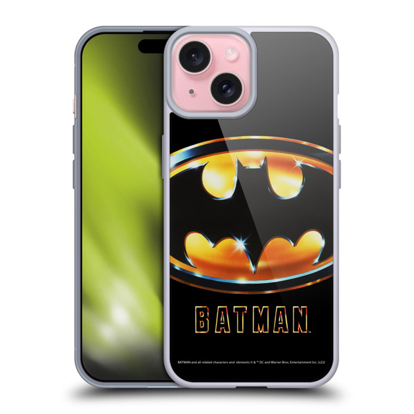 Batman (1989) Key Art Poster Soft Gel Case for Apple iPhone 15
