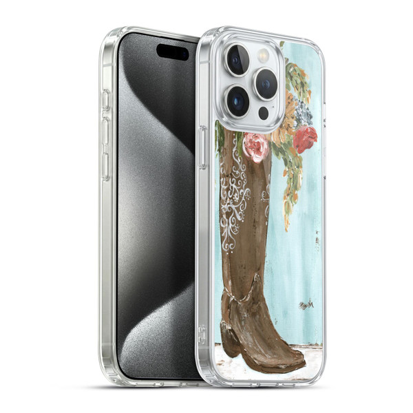 Haley Bush Floral Painting Boot Soft Gel Case for Apple iPhone 15 Pro Max & MagSafe