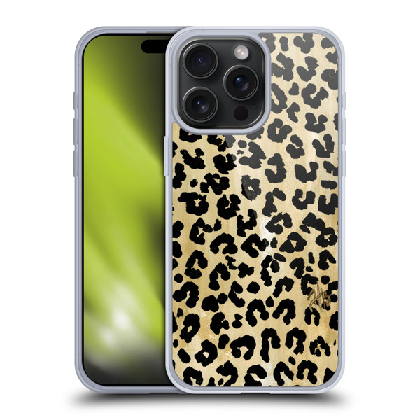 Haley Bush Pattern Painting Leopard Print Soft Gel Case for Apple iPhone 15 Pro Max