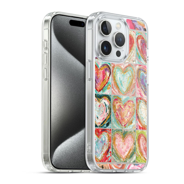 Haley Bush Pattern Painting Hearts Soft Gel Case for Apple iPhone 15 Pro & MagSafe
