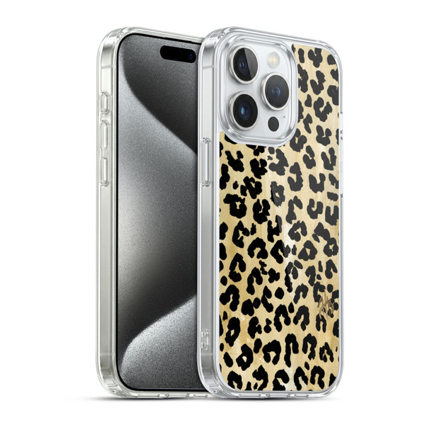 Haley Bush Pattern Painting Leopard Print Soft Gel Case for Apple iPhone 15 Pro & MagSafe