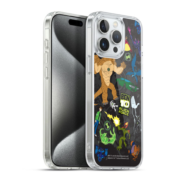 Ben 10: Alien Force Graphics Character Art Soft Gel Case for Apple iPhone 15 Pro Max & MagSafe