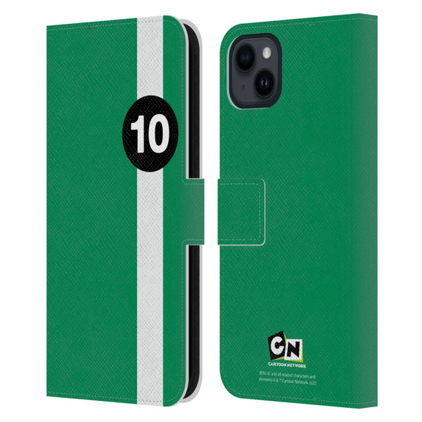 Ben 10: Alien Force Graphics Ben's Jacket Leather Book Wallet Case Cover For Apple iPhone 15 Plus