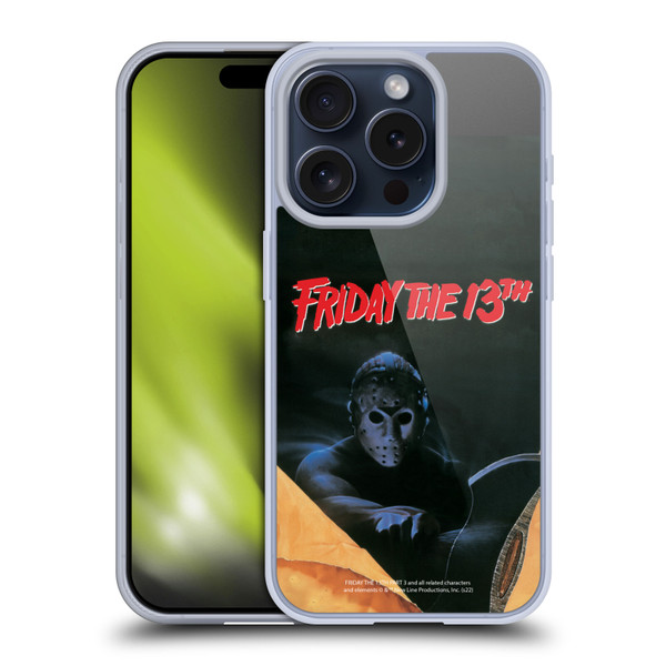Friday the 13th Part III Key Art Poster 2 Soft Gel Case for Apple iPhone 15 Pro