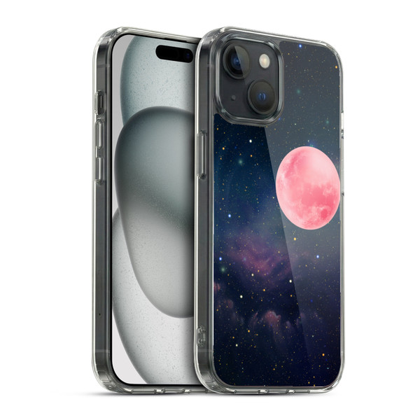 Cosmo18 Space Pink Moon Soft Gel Case for Apple iPhone 15 & MagSafe