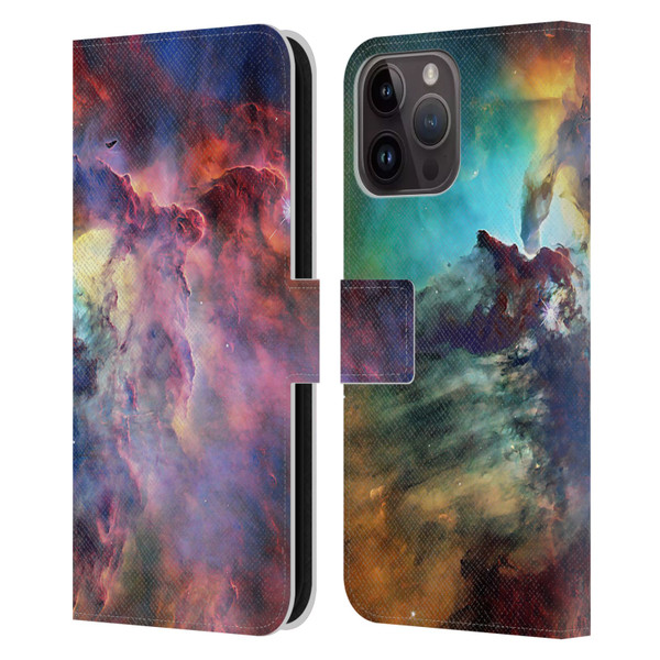 Cosmo18 Space Lagoon Nebula Leather Book Wallet Case Cover For Apple iPhone 15 Pro Max