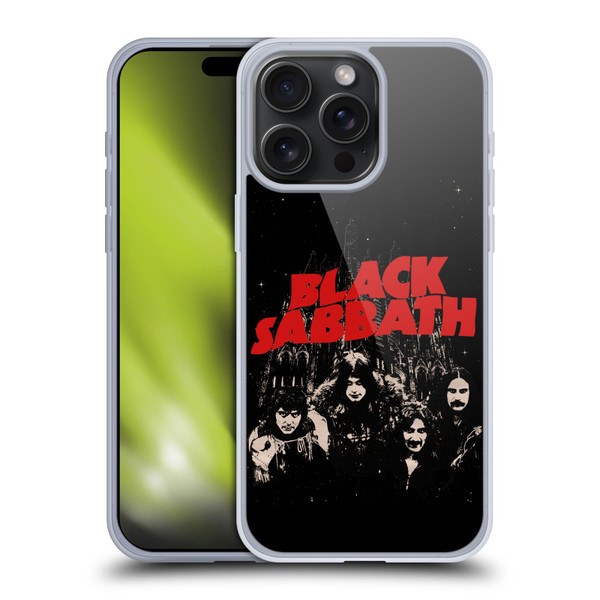 Black Sabbath Key Art Red Logo Soft Gel Case for Apple iPhone 15 Pro Max
