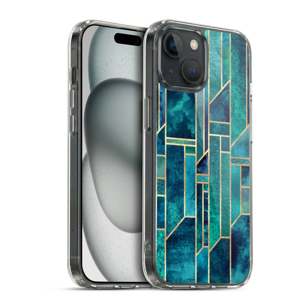 Elisabeth Fredriksson Geometric Design And Pattern Blue Skies Soft Gel Case for Apple iPhone 15 & MagSafe
