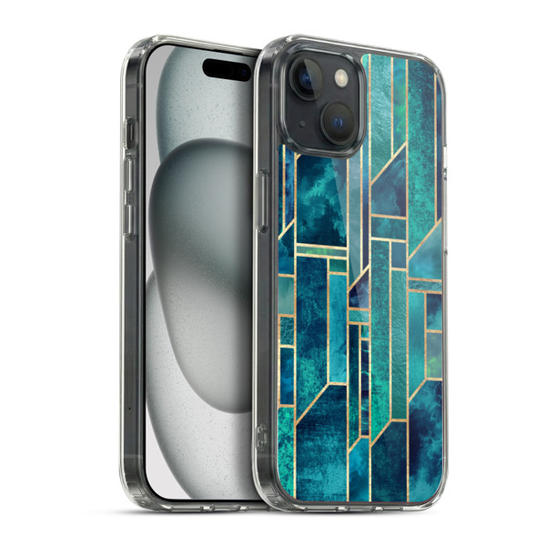 Elisabeth Fredriksson Geometric Design And Pattern Blue Skies Soft Gel Case for Apple iPhone 15 Plus & MagSafe