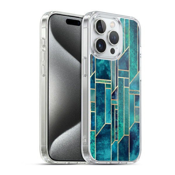 Elisabeth Fredriksson Geometric Design And Pattern Blue Skies Soft Gel Case for Apple iPhone 15 Pro & MagSafe