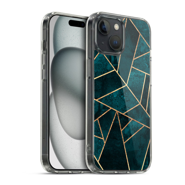 Elisabeth Fredriksson Sparkles Deep Teal Stone Soft Gel Case for Apple iPhone 15 & MagSafe