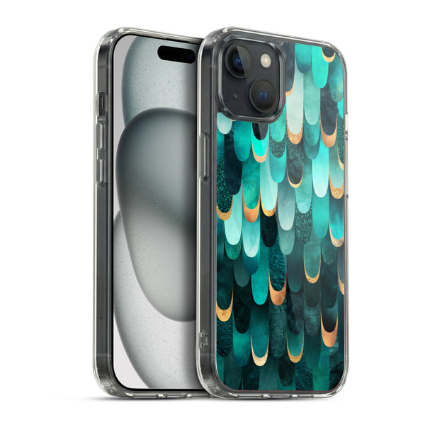 Elisabeth Fredriksson Sparkles Turquoise Soft Gel Case for Apple iPhone 15 Plus & MagSafe