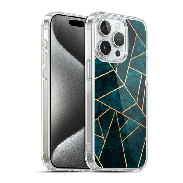 Elisabeth Fredriksson Sparkles Deep Teal Stone Soft Gel Case for Apple iPhone 15 Pro & MagSafe